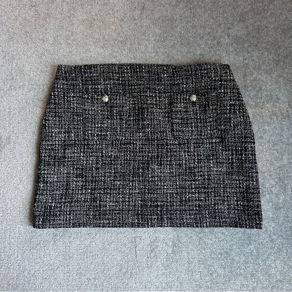 Lauren Ralph Lauren Women’s Black and White Bouclé Pencil Miniskirt, Size 18W - Picture 5 of 16